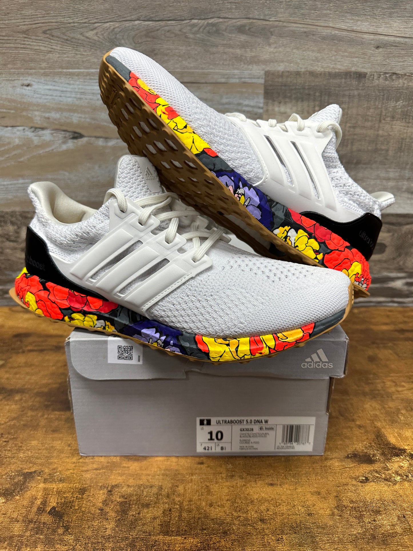 Adidas Ultraboost White Floral Size 10W New