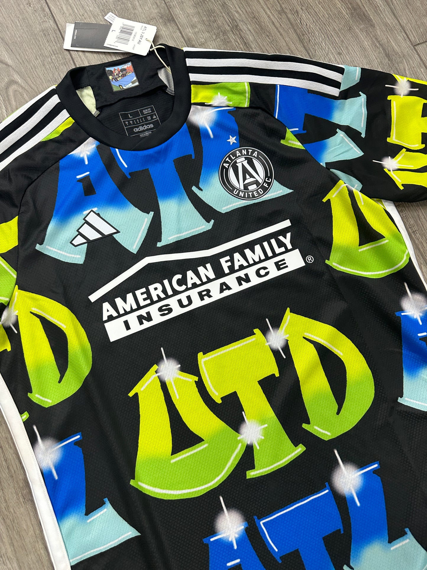 L - Adidas Atlanta United Soccer 23/24 3rd Jersey New