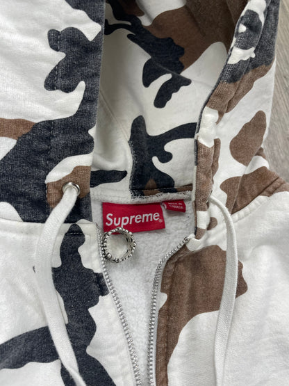 Supreme Brown Camo Rib Logo Zipup L