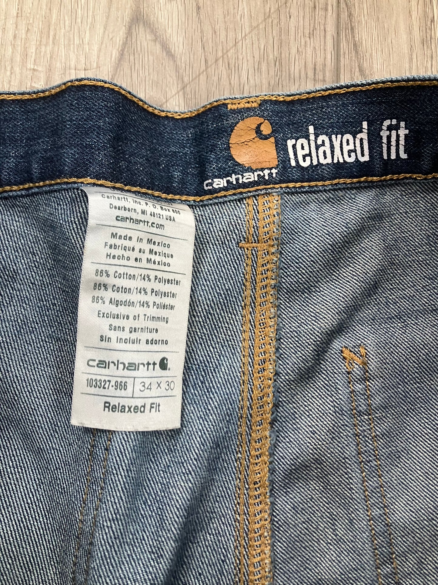 Carhartt Cut Hem Carpenter Jeans 34x30