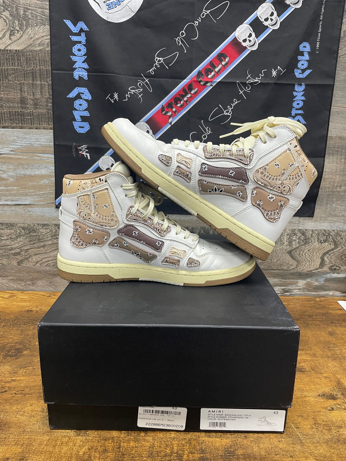 10 - Amiri Skeleton Top Bandana Brown shoes