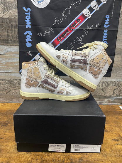 10 - Amiri Skeleton Top Bandana Brown shoes