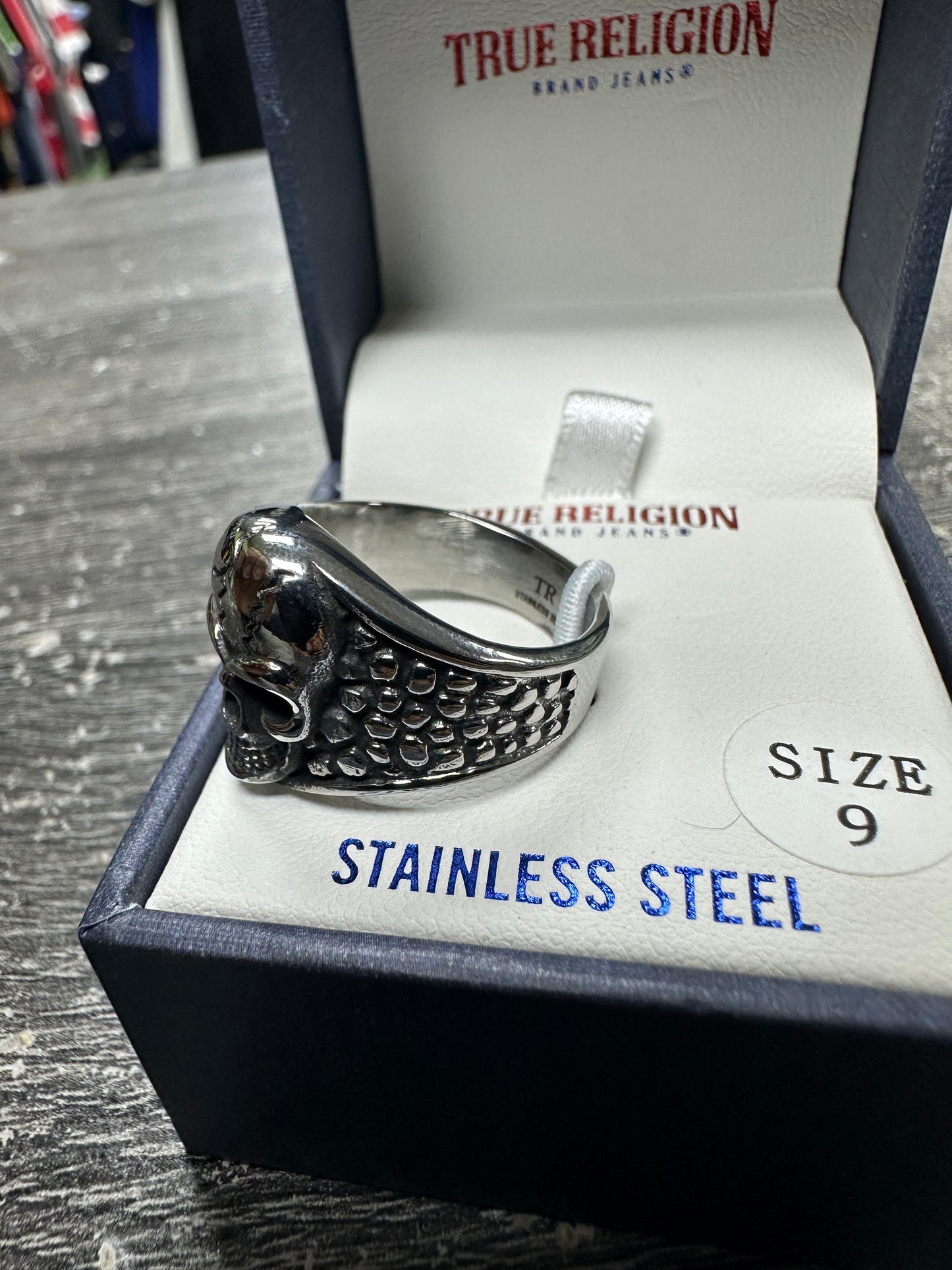 True religion Skull Ring Size 9