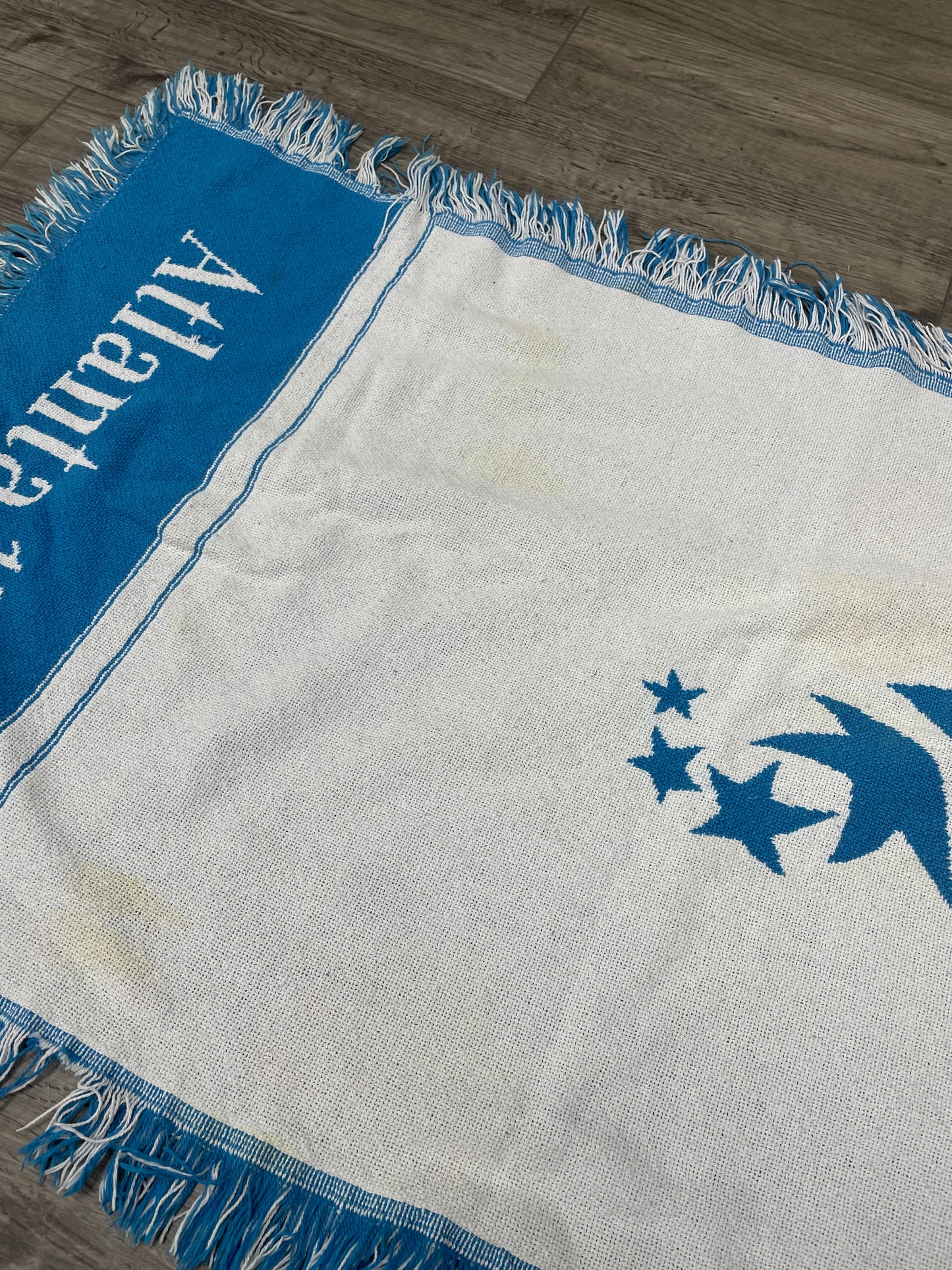 OS - 1996 Atlanta Centennial Olympic Games official woven fringe throw blanket