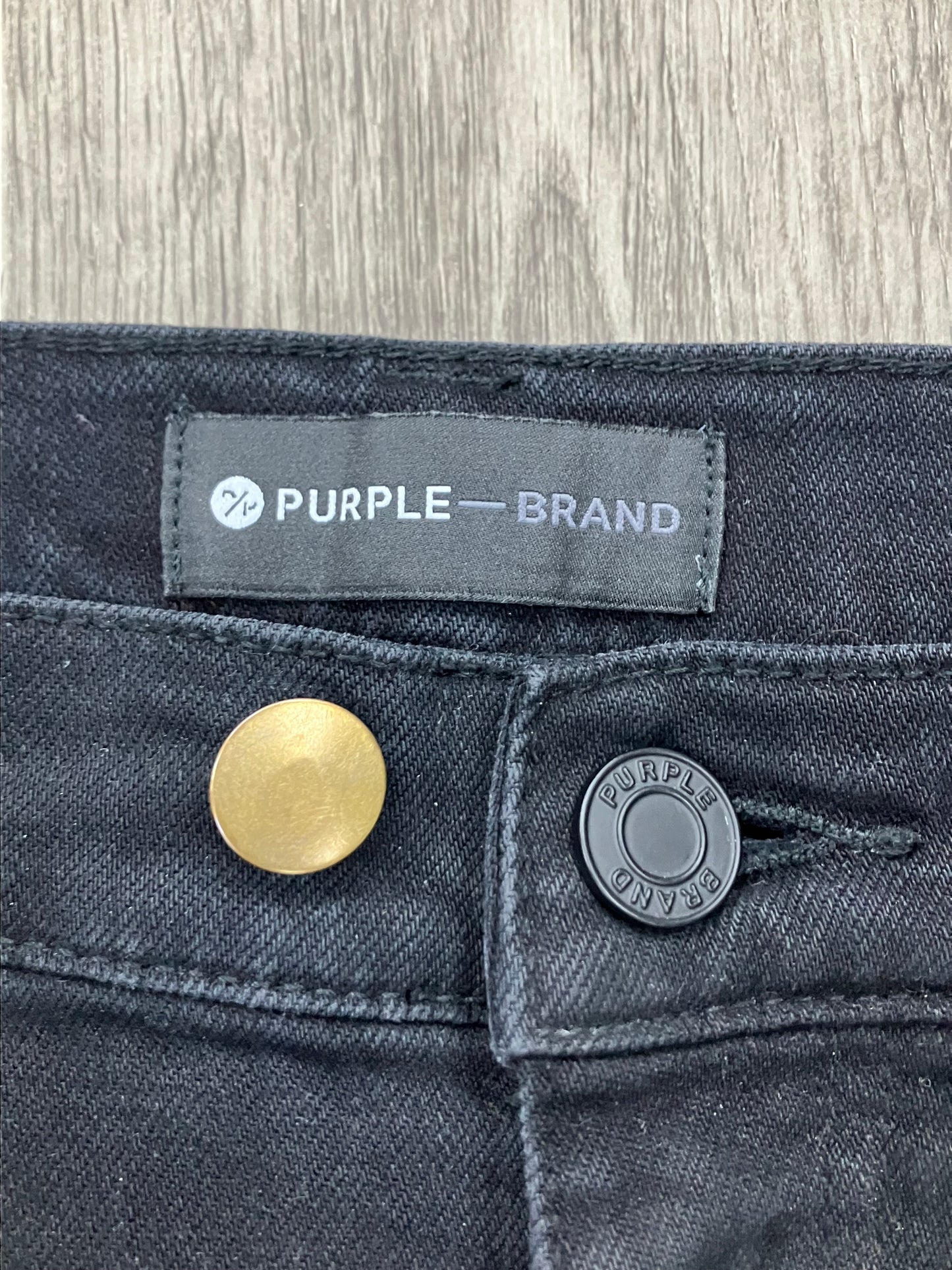 34 - Purple Brand Black Skinny Jeans