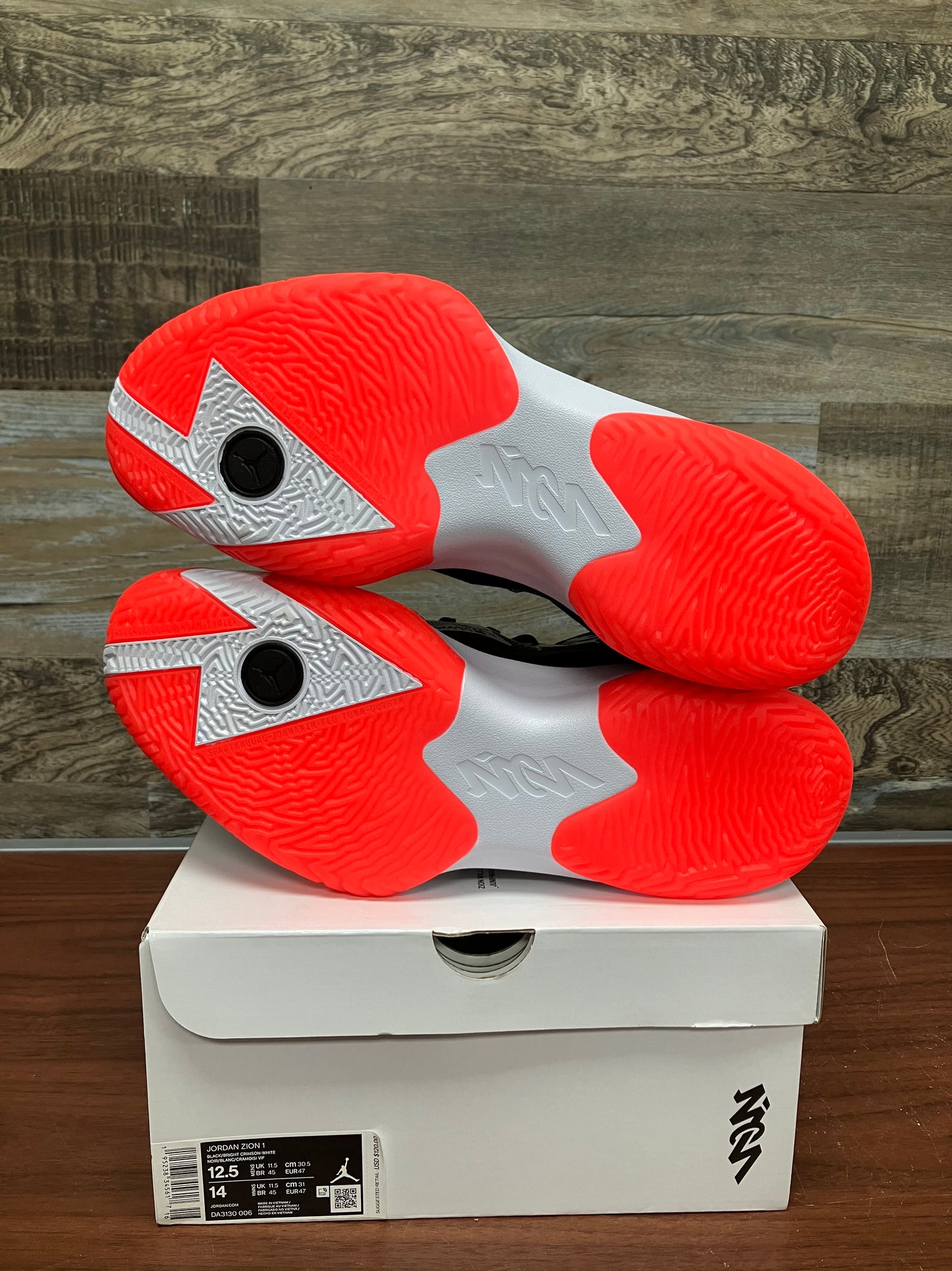 Jordan Zion 1 Crimson Size 12.5