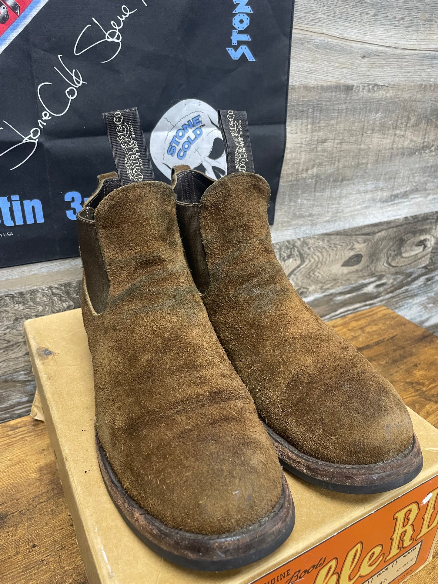 11 - Ralph Lauren Double RL (RRL)Roughout Seude Congress Chelsea boots