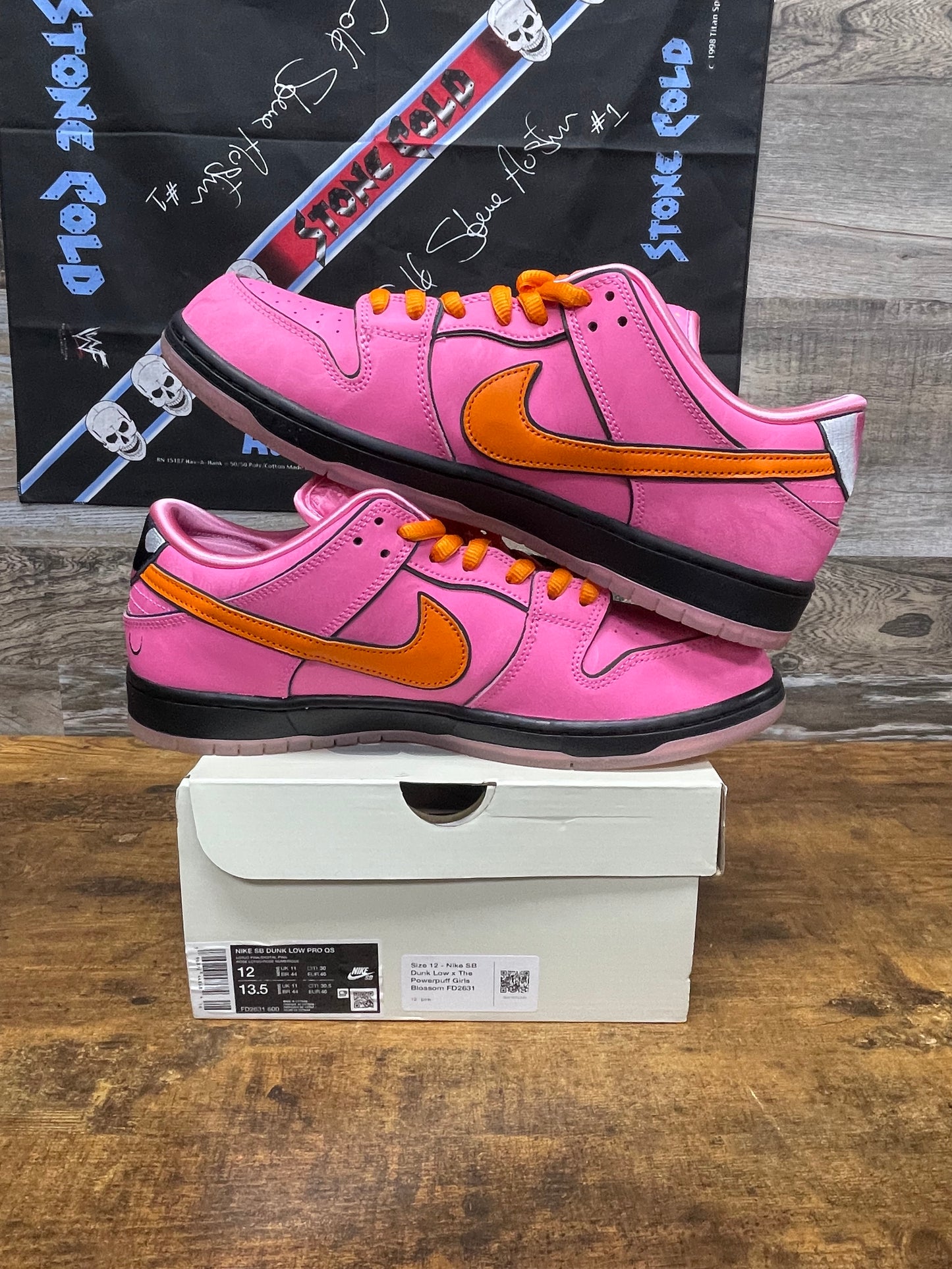 Nike Dunk Low SB Powerpuff Girls Pink Blossom Size 12