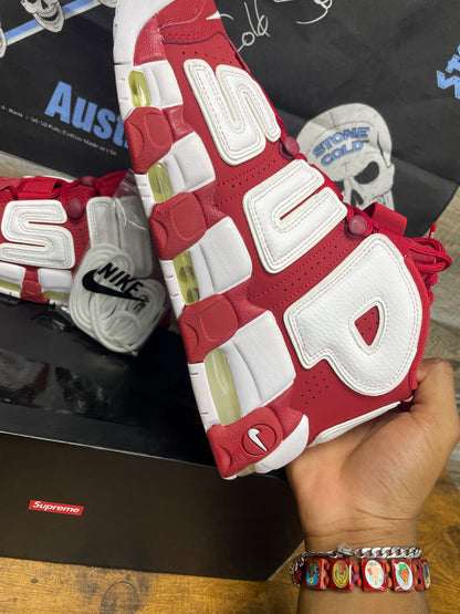 Supreme x Nike Air More Uptempo 'Red' 9.5