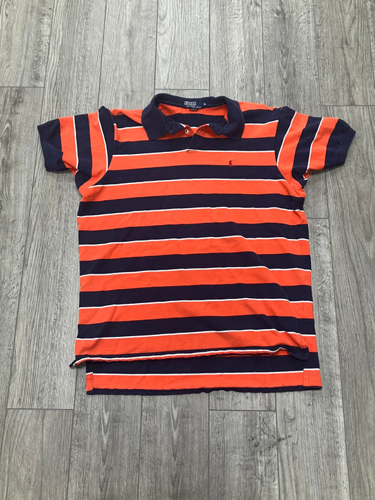 Polo Orange/Navy stripe Size XL