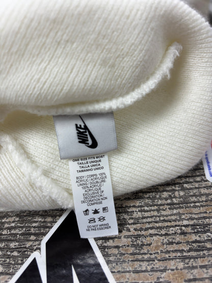 Nike stussy white beanie