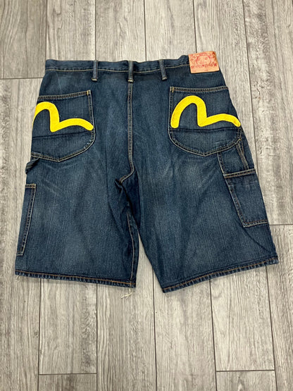 Evisu Carpenter Denim Shorts Size 42