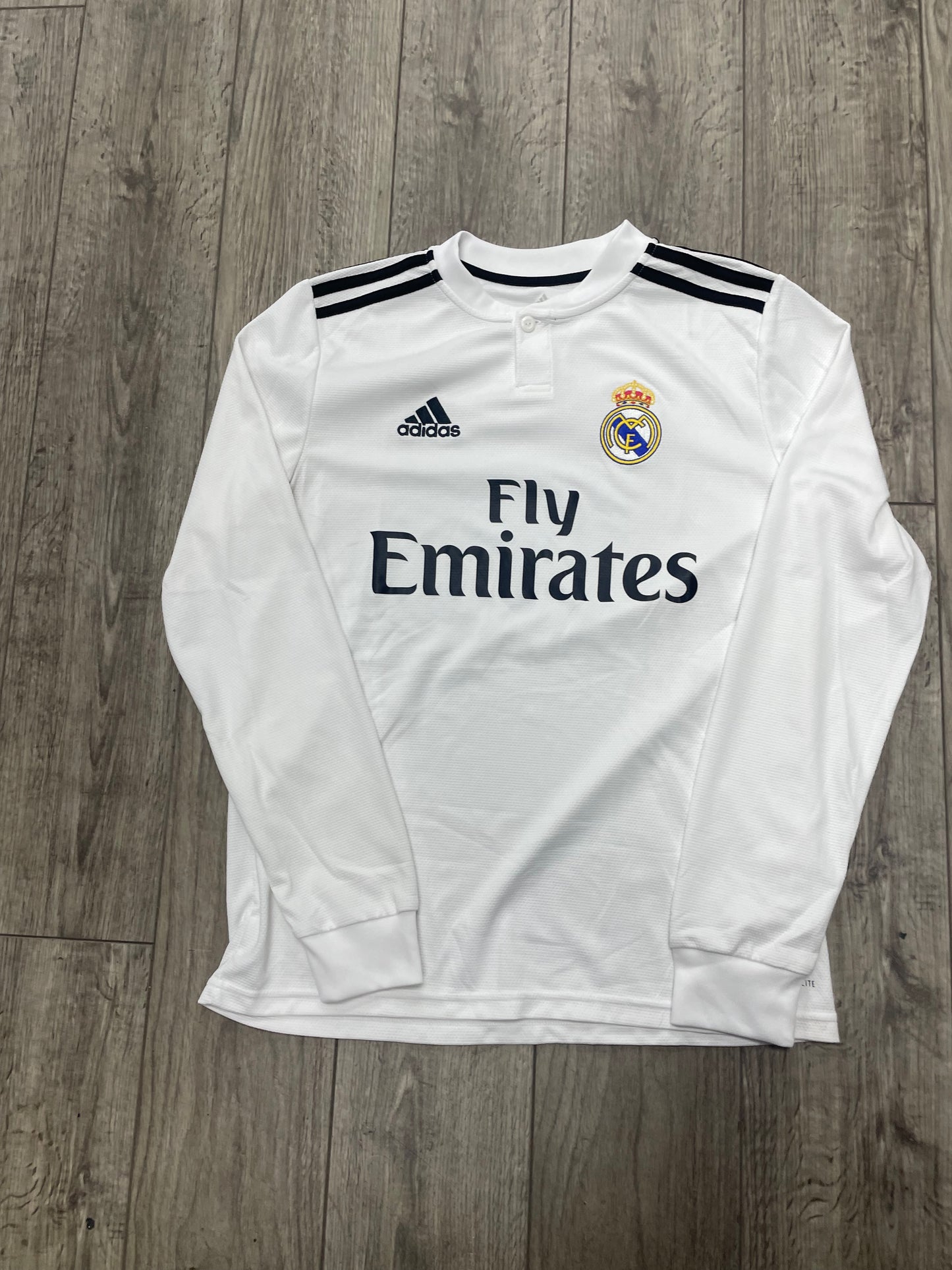 Kids XL - Real Madrid 2018-2019 Long Sleeve Home Kit