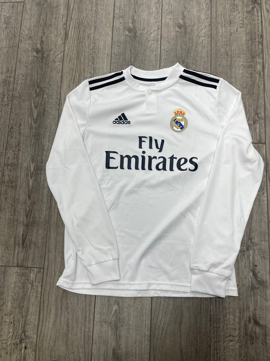 Kids XL - Real Madrid 2018-2019 Long Sleeve Home Kit
