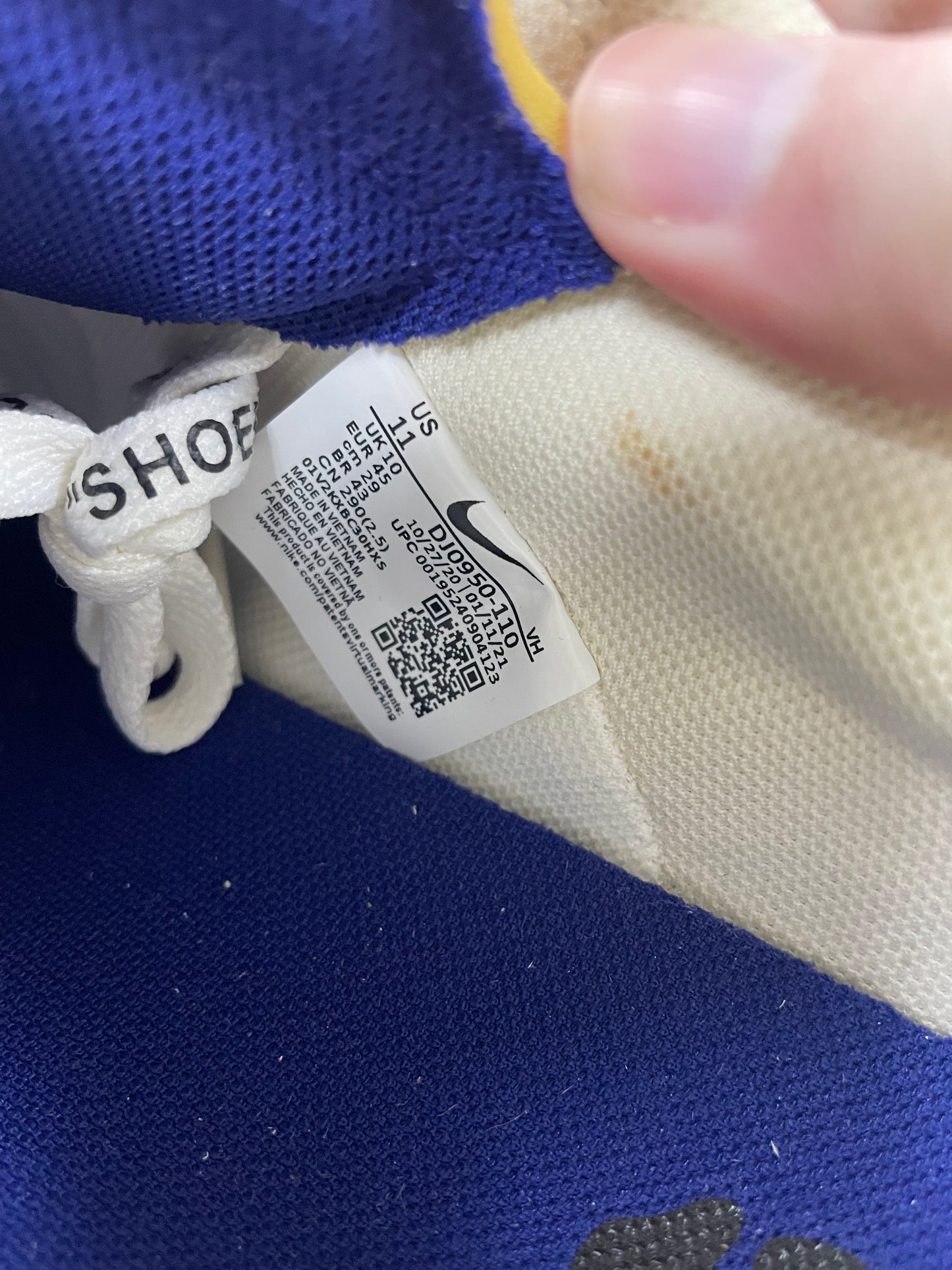 Nike Off White Dunk Lot 13 Size 11