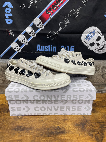 Comme des Garçons PLAY x Converse Chuck 70 Low 'Multi Heart - Milk Black' 8.5