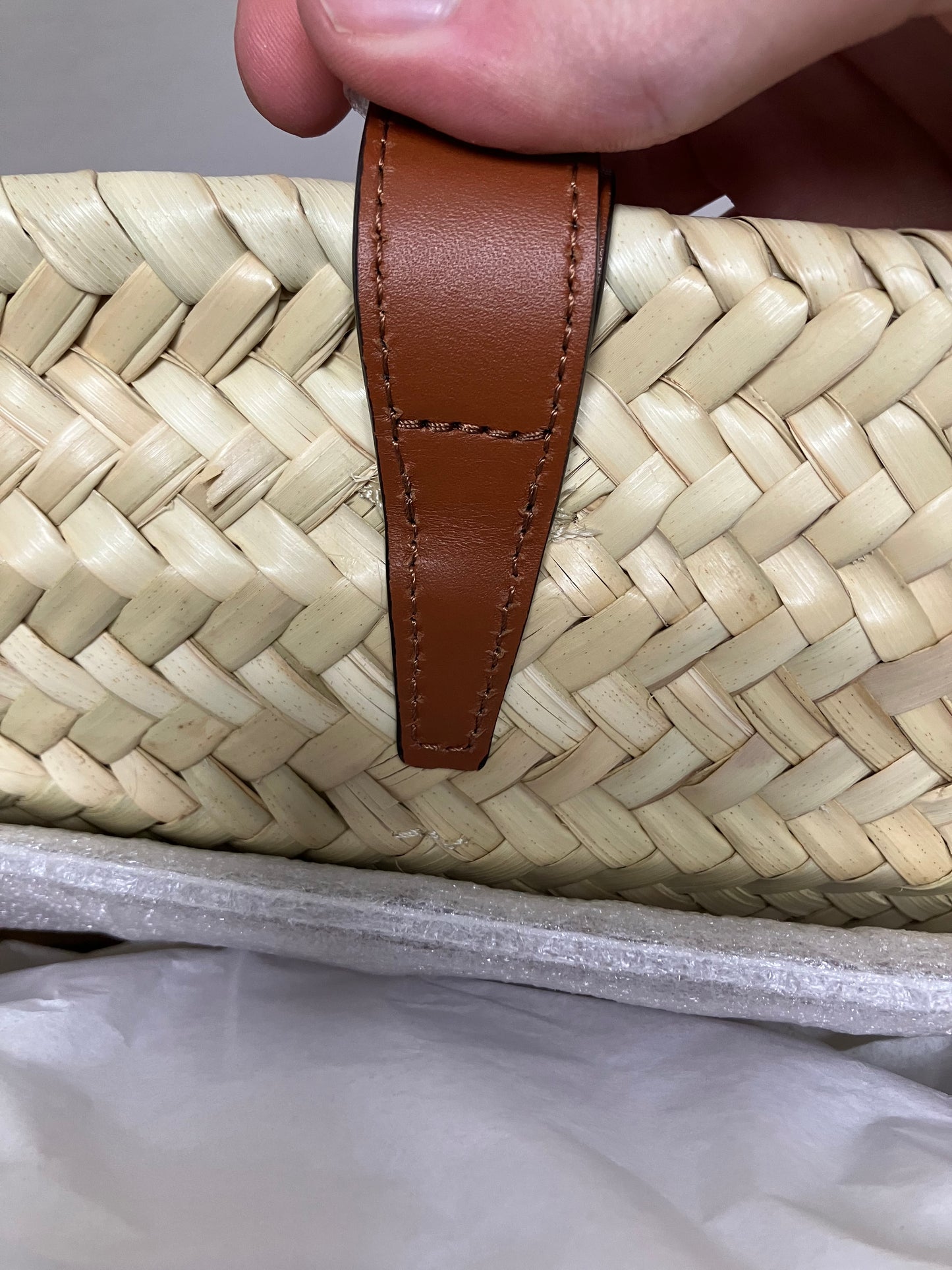 Celine Classic Panier in Palm Leaves Bag