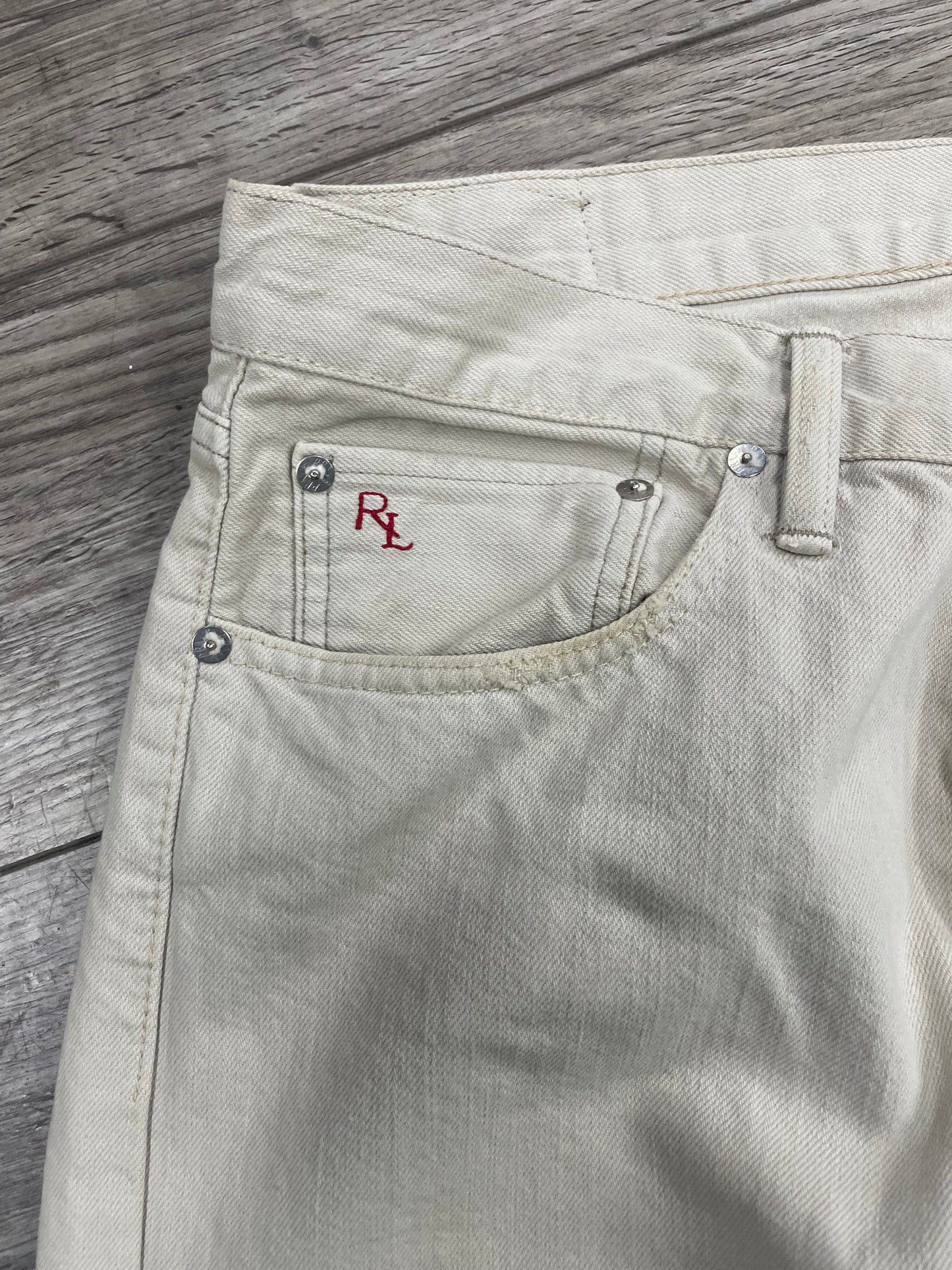 32/34 - Polo Ralph Lauren Hudson Bone Wash Straight slim Denim