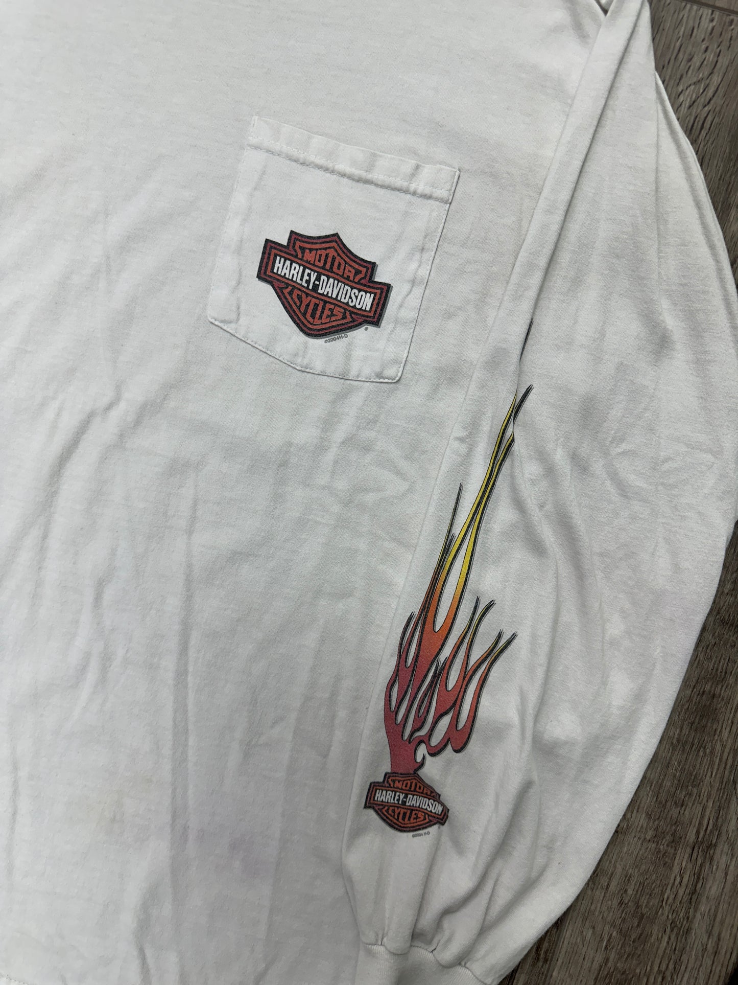 Harley Davidson Long sleeve Flames Y2K Size XL