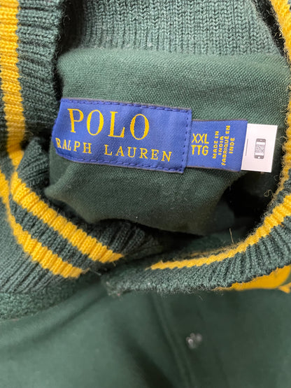 Polo Ralph Lauren RL Tigers Wool-Blend Leather Letterman Varsity Jacket XL