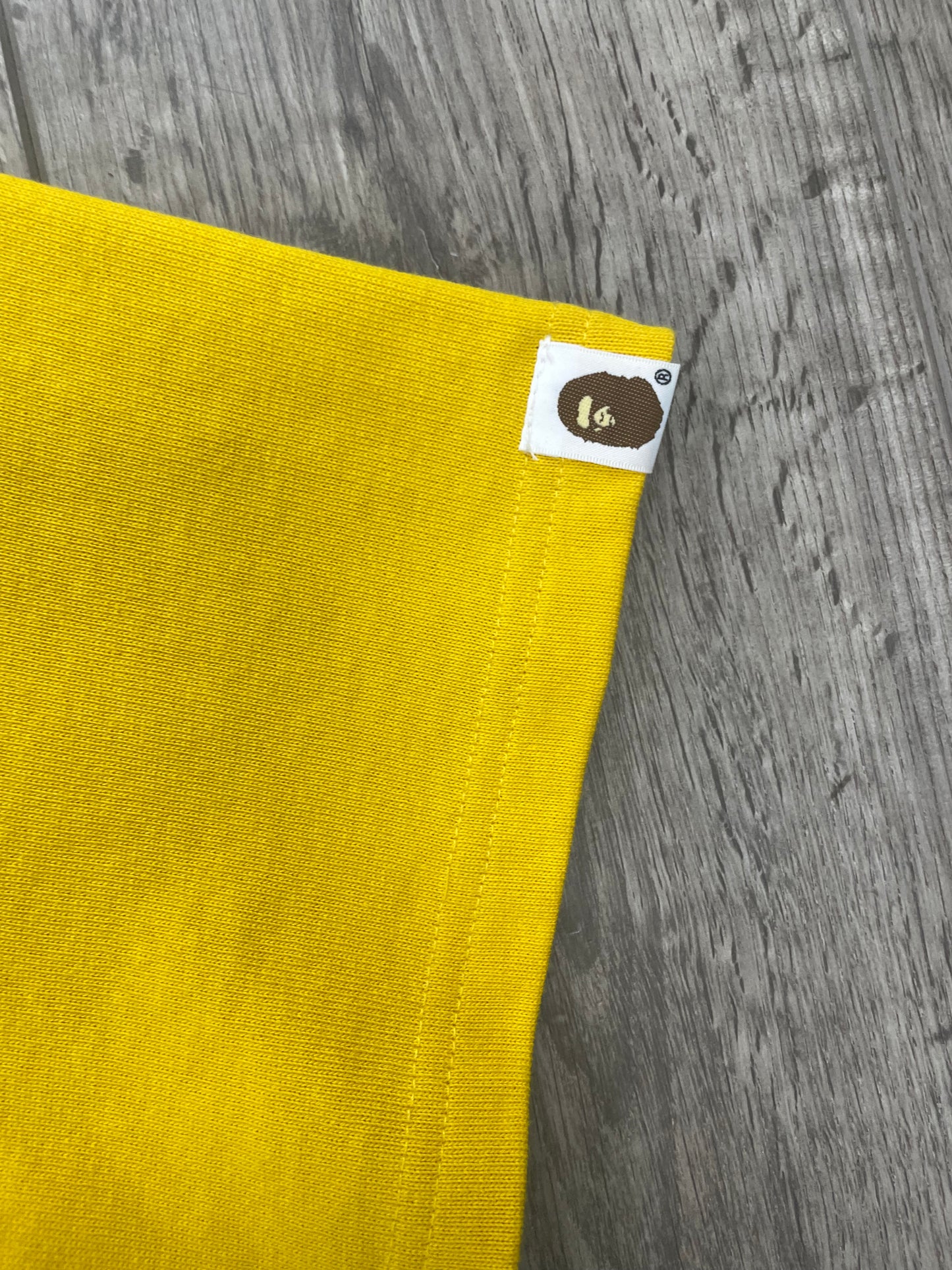 A Bathing Ape Yellow College Tee L