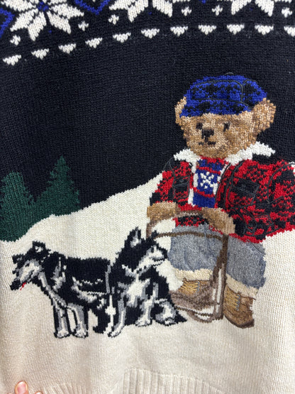 M - Polo Ralph Lauren Husky Bear Sled Knit Sweater