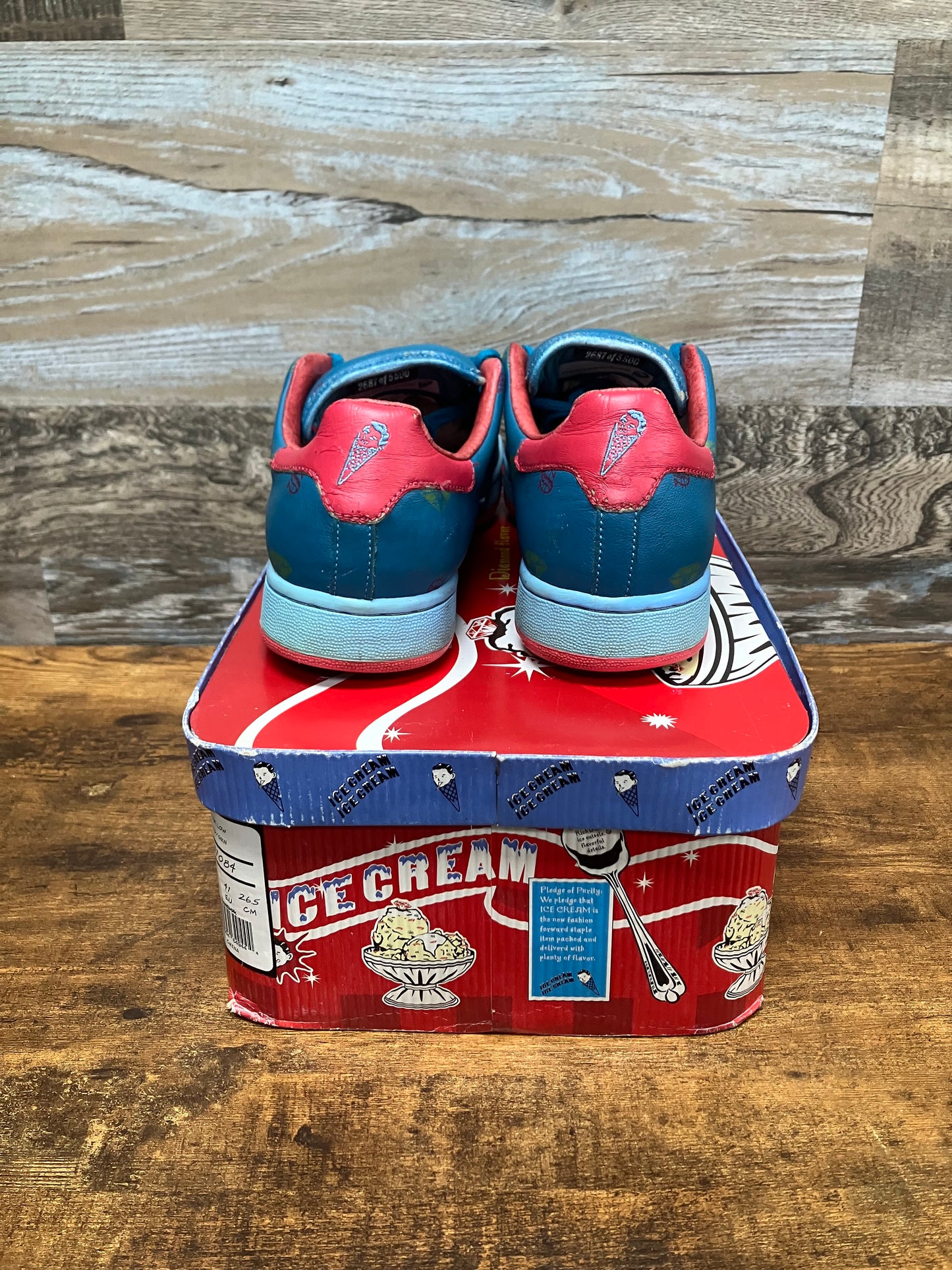 8.5-Billionaire Boys Club Reebok  Ice Cream Board Flip “Diamonds & Dollars”