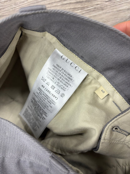 Gucci Uniform Grey Pleated Trousers