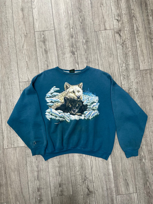 Vintage Wolves Crewneck XXL