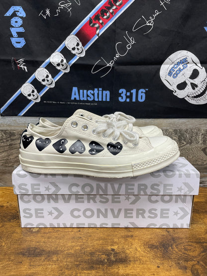 Comme des Garçons PLAY x Converse Chuck 70 Low 'Multi Heart - Milk Black' 8.5