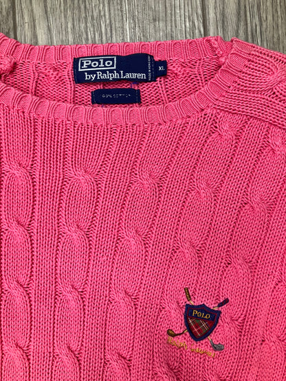 Polo cable knit Pink Size XL