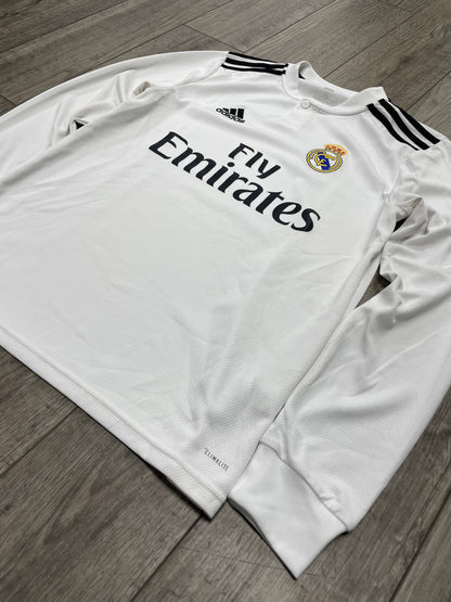Real Madrid 2018/19 L/S home kit youth XL