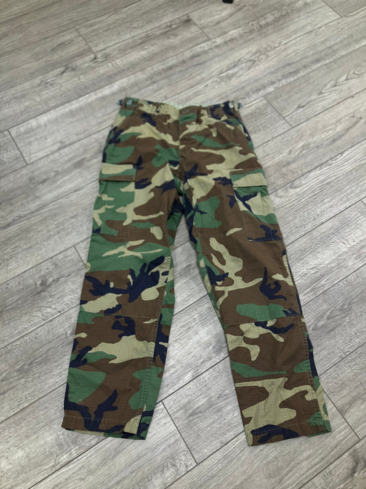 30-  Military Surplus woodland camouflage combat trousers