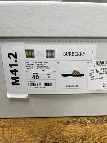 Burberry Check Dive Slides 7