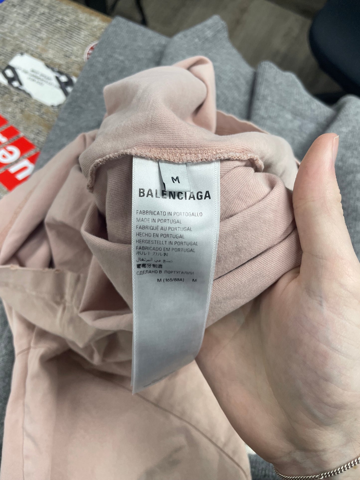 Balenciaga Mirror Logo Tee Size Medium