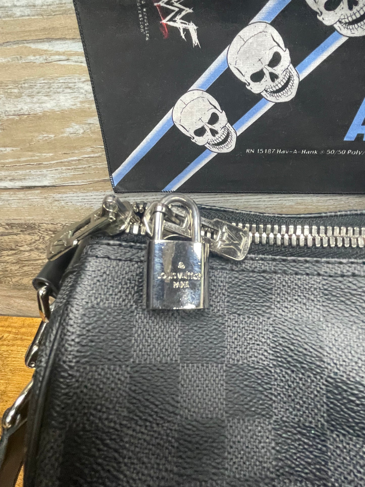 Louis Vuitton Black Monogram Duffle Bag
