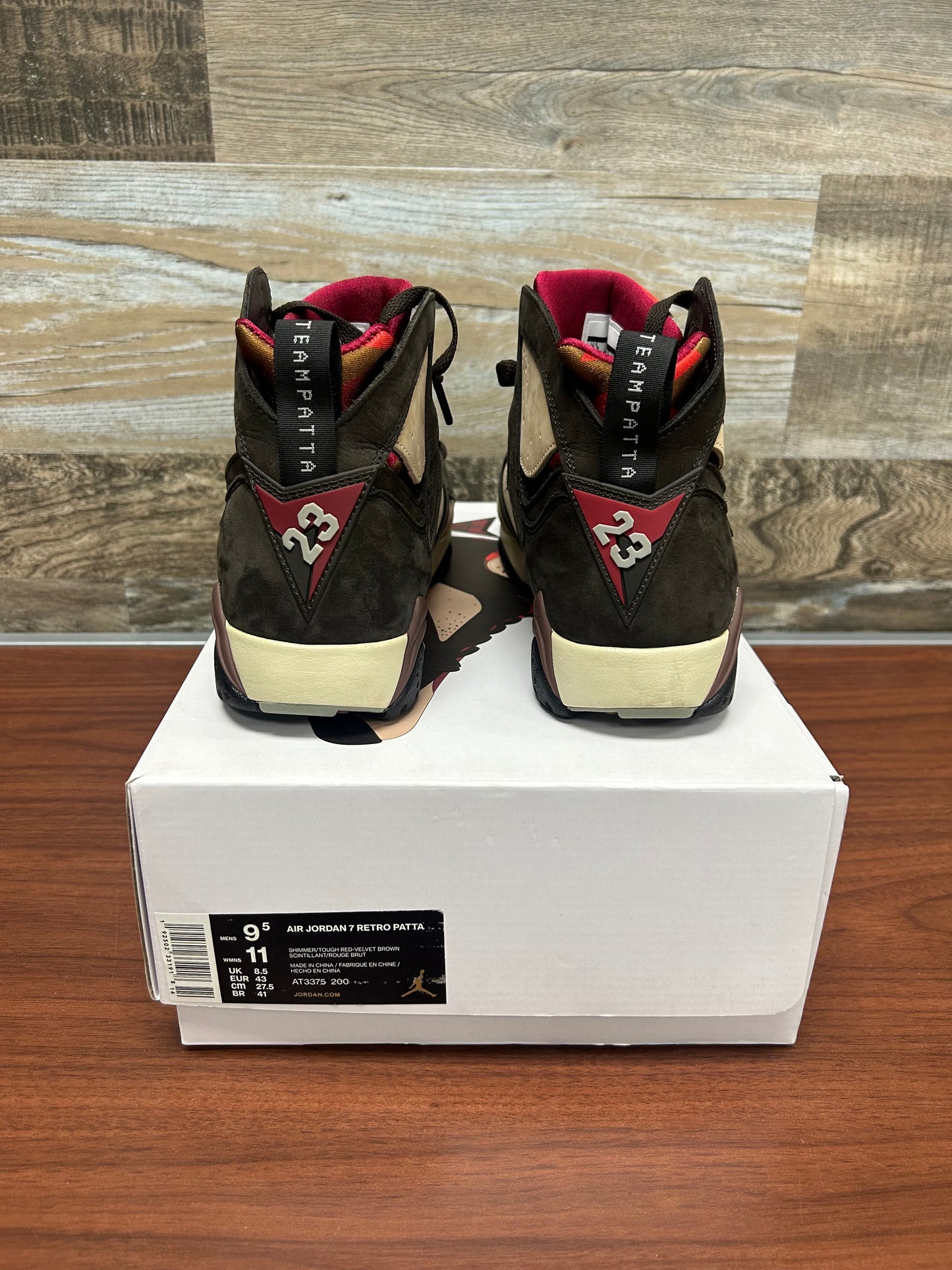 Jordan 7 Patta size 9.5