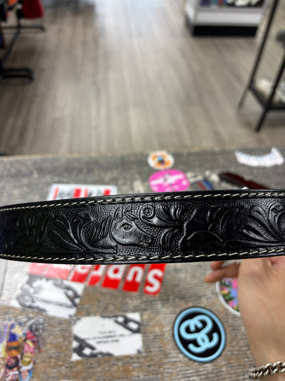 34- Tooled horse belt