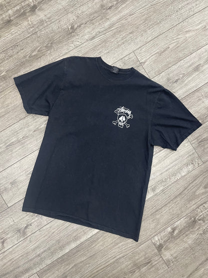 M - Stüssy Skull & Bones Pigment Dyed T-Shirt