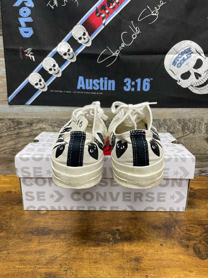 Comme des Garçons PLAY x Converse Chuck 70 Low 'Multi Heart - Milk Black' 8.5