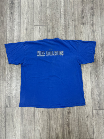 Y2K Nike Athletics Blue tee Size 2XL