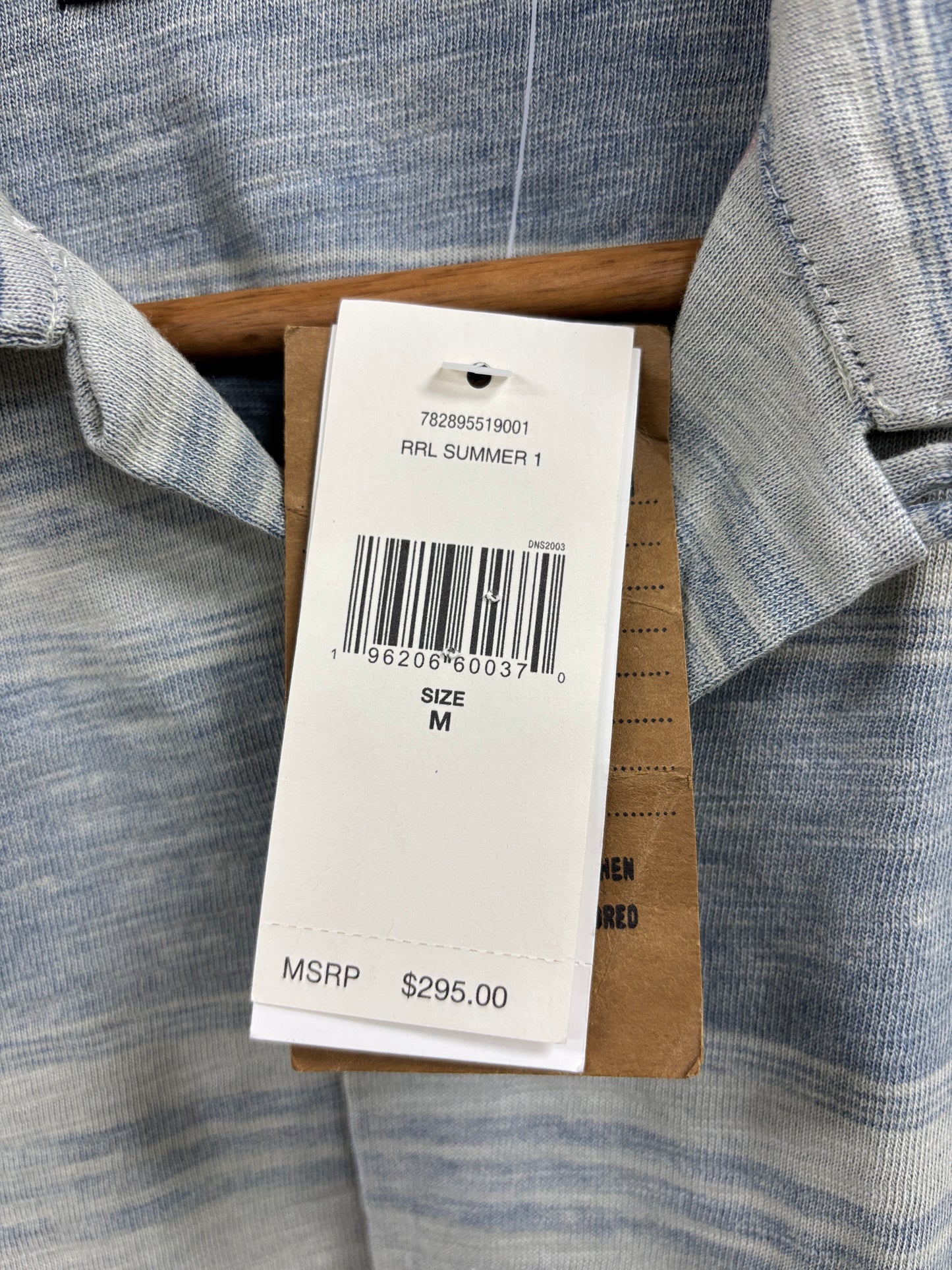 M- RRL Summer Indigo Jersey Camp Shirt