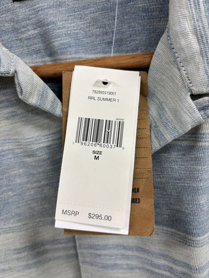 M- RRL Summer Indigo Jersey Camp Shirt