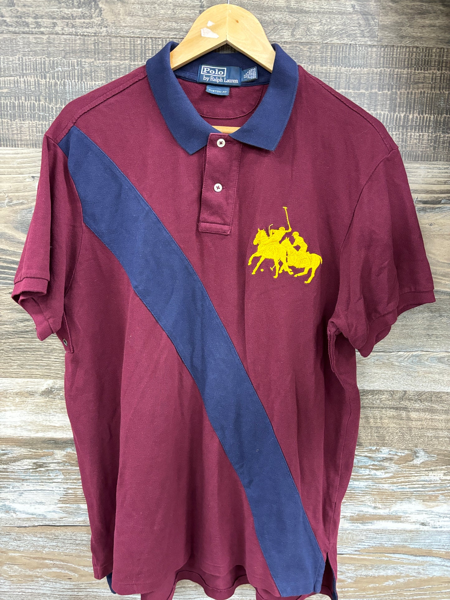 Polo Ralph Lauren burgundy stripe XL