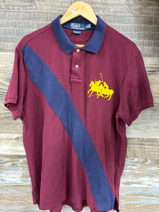 Polo Ralph Lauren burgundy stripe XL