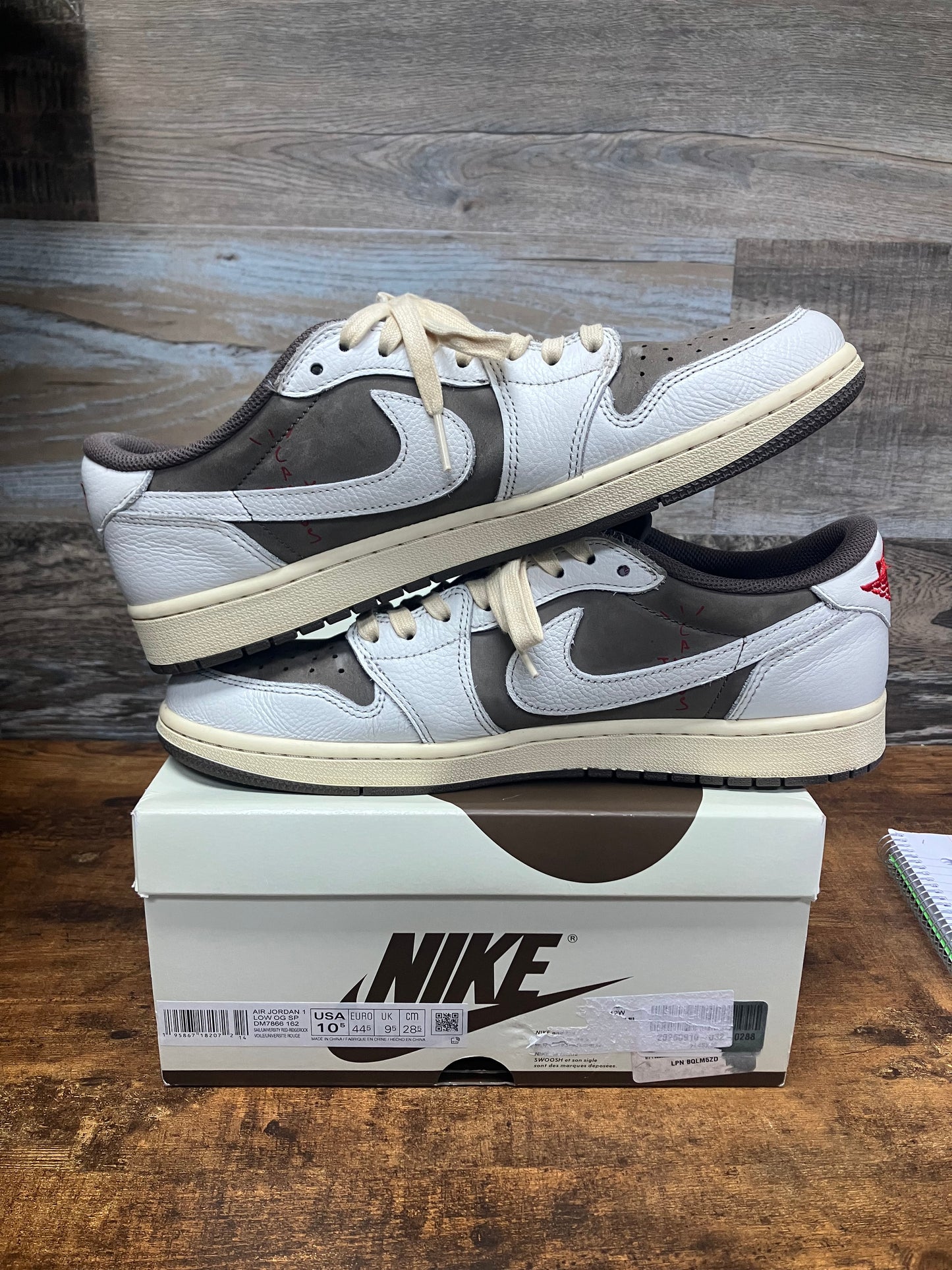 Jordan 1 Low Travis Scott Reverse Mocha Size 10.5