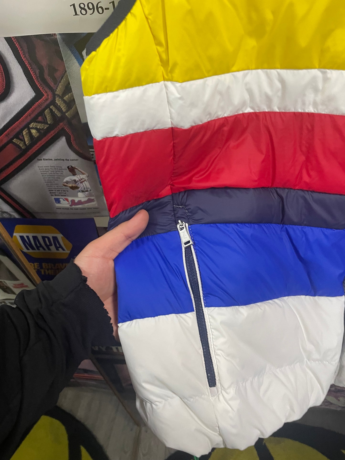 L - Polo Ralph Lauren Striped Packable Down Vest