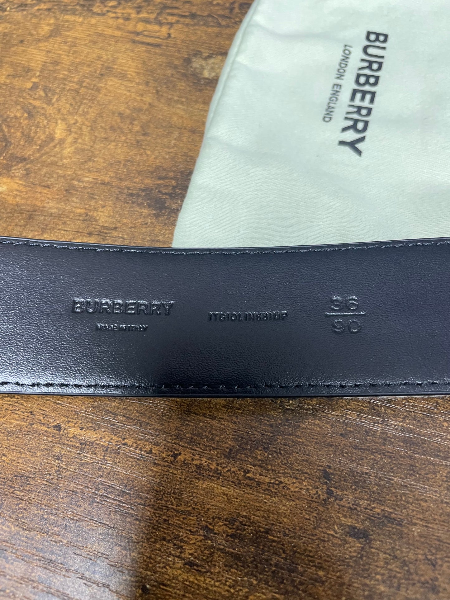Burberry Plaid Belt Size 36