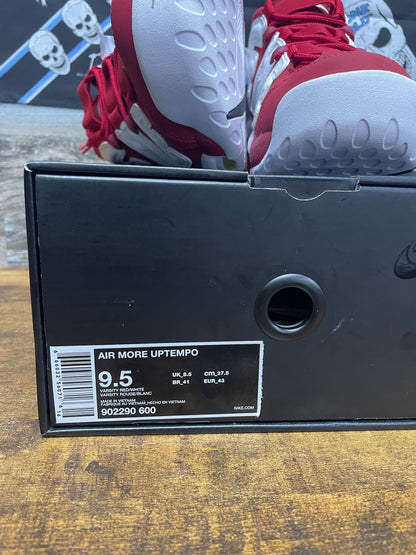 Supreme x Nike Air More Uptempo 'Red' 9.5