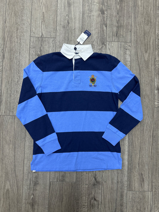 Polo RL Striped blue L/S Shirt Size S